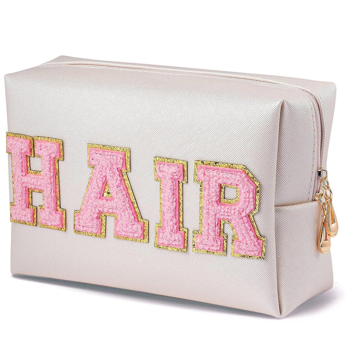Duedusto Preppy Travel Makeup Bag Organizer Cute Cosmetic Toiletry Bag for Women Teen Girl Makeup Pouch Bridesmaid Gifts Birthday Gift Teacher Gift Graduation Gift Monogrammed Gifts for Women