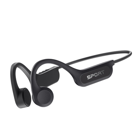 Yorlu Bone Conduction Headphones Bluetooth 5.3 Open Ear Headphones 8H Playtimes Wireless Headphones with Mic Sport Earphones IP56 Sweatproof Headset for Workout Hiking Black