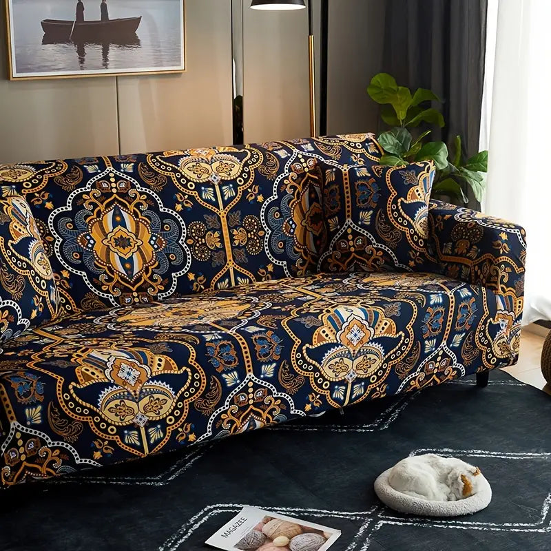 Printed Stretch Sofa Cover for Home Decor (1 Piece)