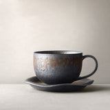 Black Vintage Handmade Ceramic Coffee Mug for Home