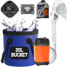 Elil Portable Camping Shower Pump with 5 Gallon Collapsible Bucket - Rechargeable Battery Camp Shower Electric Shower Portable Shower for Camping