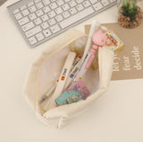 Black Tulip Embroidery Makeup Bag with Zipper Organizer
