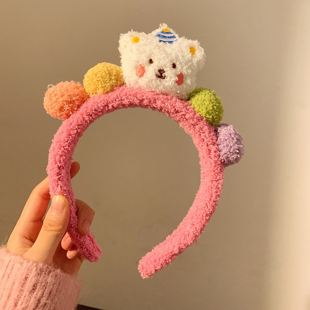 Cute Purple Plush Monster Headband Hair Accessory