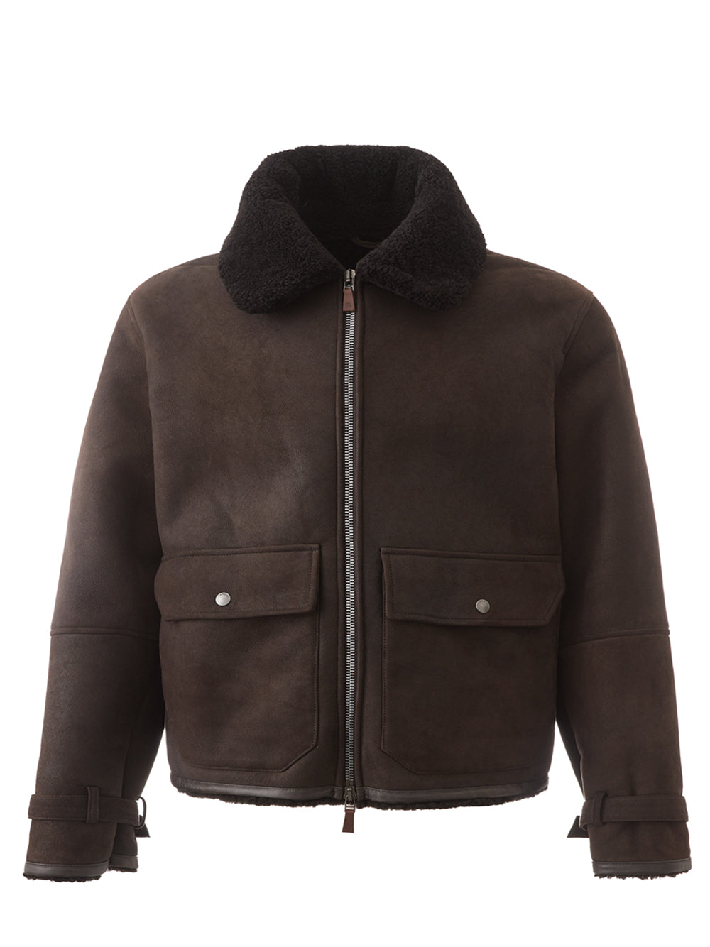 Lardini Aviator Style Jacket Brown - Men's