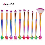 10-Piece Shell Makeup Brush Set - Beauty Tools