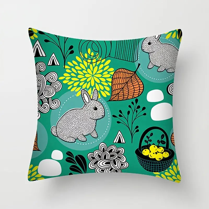 Easter Watercolor Bunny Pillowcase for Home and Office