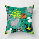Easter Watercolor Bunny Pillowcase for Home and Office