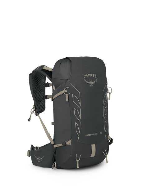 Osprey Tempest Velocity 20L Womens Hiking Backpack Dark Charcoal/Chiru Tan WXS/S