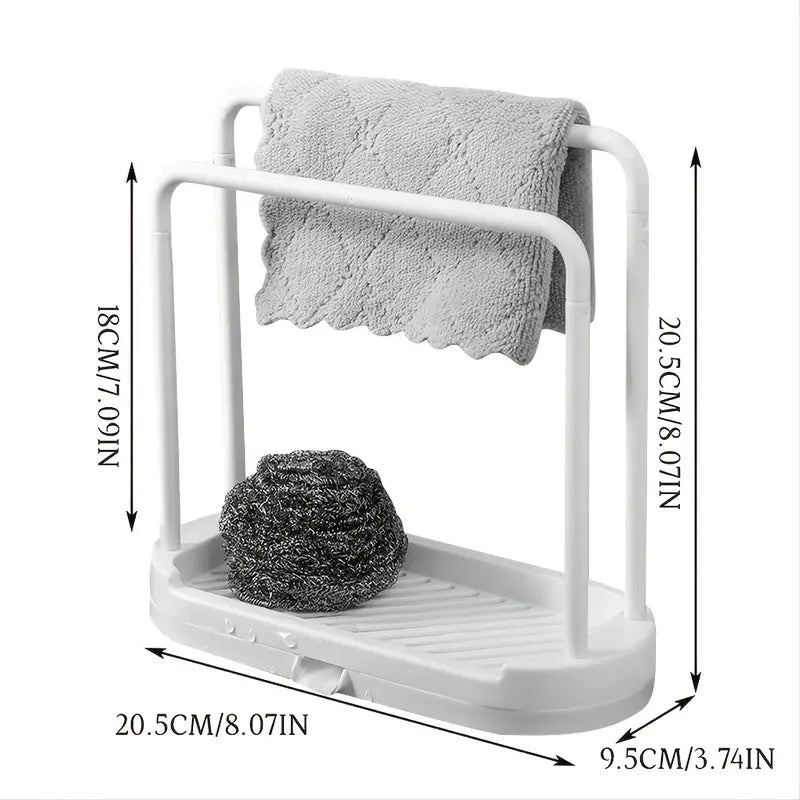 Double Row Kitchen Countertop Storage Rack (1pc)