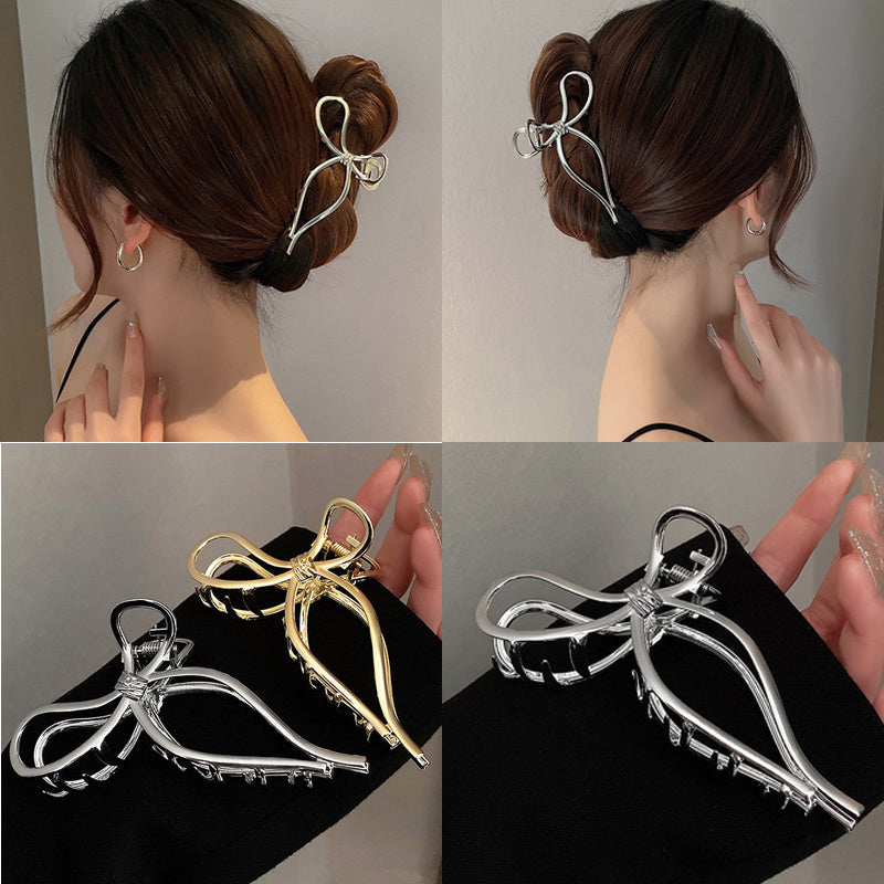 Irregular Geometric Metal Hair Clip for Cold Weather