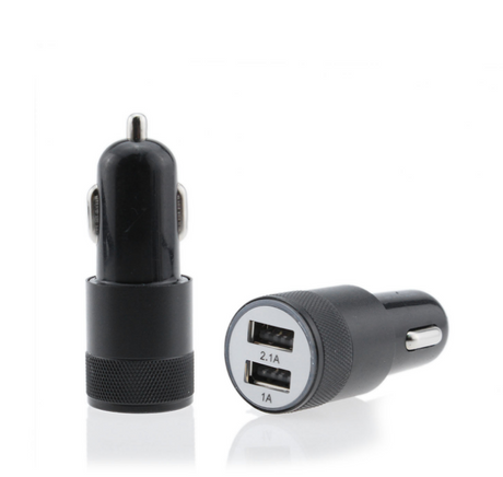 Metal Car Charger with Dual USB 2.1A Output