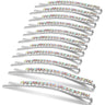 24 Pcs Rhinestone Bobby Pins Sparkly Crystal Hair Clips and Shiny Glitter Hairpins for Women and Girls Styling Accessories (Silver + AB Crystal)