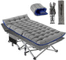 Nictemaw Folding Camping Cot Portable Camping Cot for Adults 900LBS Heavy Duty Sleeping Cots with Carry Bag Double Layer Oxford Portable Travel Camp Cots for Outdoor Home Office-Grey