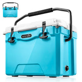 SereneLife Ultra-Tough 25-Quart Rotomolded Cooler Box Holds Upto 63 Cans Keeps Ice Up to 5 Days Heavy-Duty Insulated Portable Ice Chest Box Ideal for Camping Beach and Outdoor Adventures
