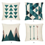 Geometric Print Throw Pillow Case for Home Decor