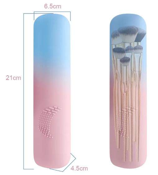 Portable Silicone Makeup Brush Storage Bag