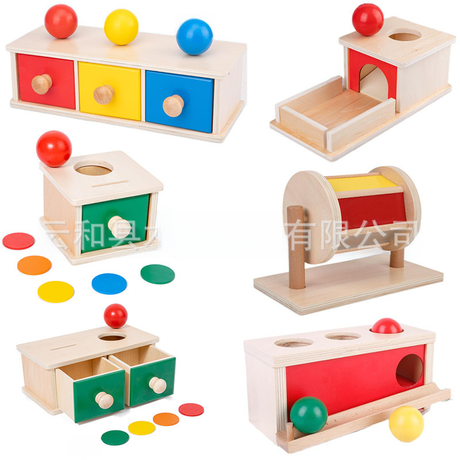 Montessori Wooden Drawer Box for Educational Toys