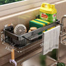 Wall-Mounted Kitchen Storage Rack with Drain Basket