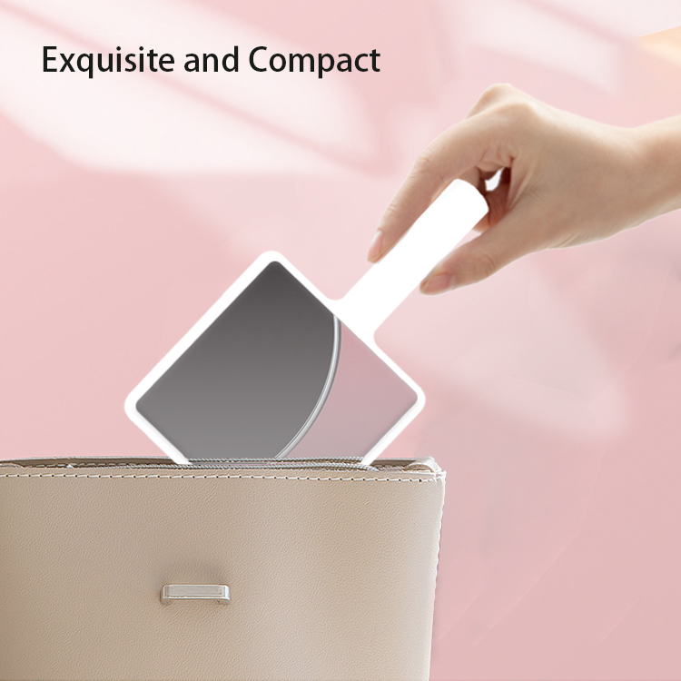 Portable Handheld Small Makeup Mirror with Handle
