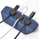 Chargeworx Magnetic Cord Holder 3 Magnetic Cable Clips Included Cable Management Desk Organizer Strong Magnet Office Desk Accessories Cable Organizer Wire Management Computer Accessories (Navy)