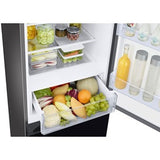 SAMSUNG REFRIGERATOR BESPOKE RB38A, 390L, E, BOTTOM FREEZER, NO FROST, ALL-AROUND COOLING, SPACE MAX, REVERSIBLE DOOR, HxWxD 2.03x0.60x0.66, BLACK GLASS