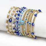 Women's New Eye Beads Bracelet Set