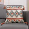 Canvas Tufted Throw Pillowcase with Tassel for Home Decor