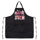PXTIDY Nail Tech Apron With Pockets Nail Salon Gift Nail Tech Supplies Waterproof Apron Adjustable Nail Technician Apron (NAIL TECH 2)