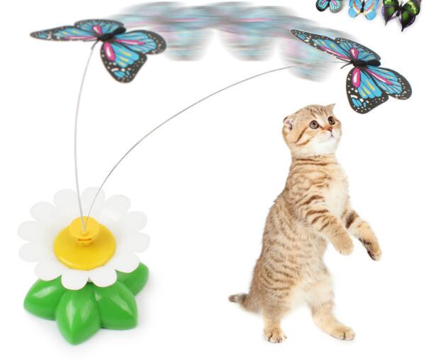 Electric Cat Toy with Bird and Butterfly Features