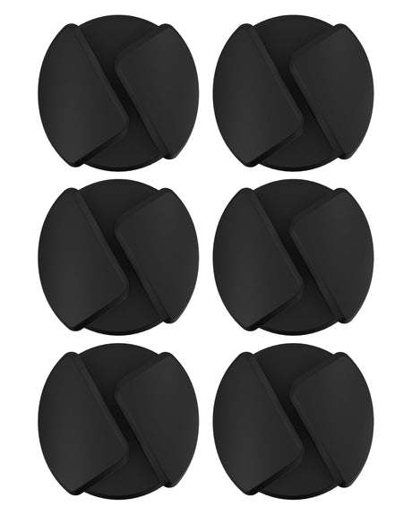 Scosche CMAR-6PKRP Cable Management Kit 6-Pack of Black Adhesive Cable Clips for Phone Charging Cables Charger Cords Wire Organizer and Cord Holders for Desk Nightstand Car Home Computer