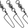 Dr.Fish 50 Pack Ball Bearing Snap Swivels Fishing Tackle Coastlock Fishing Snap Swivel Saltwater Fishing Swivels Stainless Steel Rust Resistant Freshwater Fishing Gear Accessories 26LB