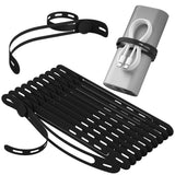 Nearockle Latest Double-Sided Silicone Cable Ties 12Pcs Reusable Cord Organizer for Bundling Phone Charger and USB Cable Multifunctional Organizer for Travel Home (Black)