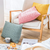 Chunky Knit Pillow Cover for Home Decor (No Insert)