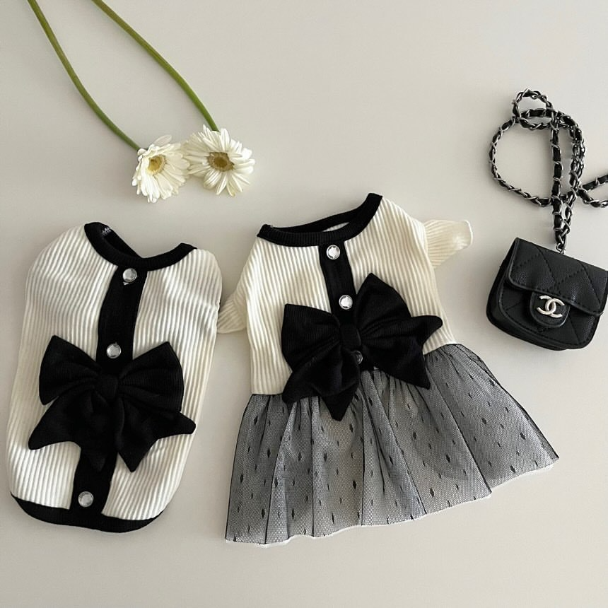 Pet Lace Bow Dress