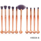 10-Piece Shell Makeup Brush Set - Beauty Tools
