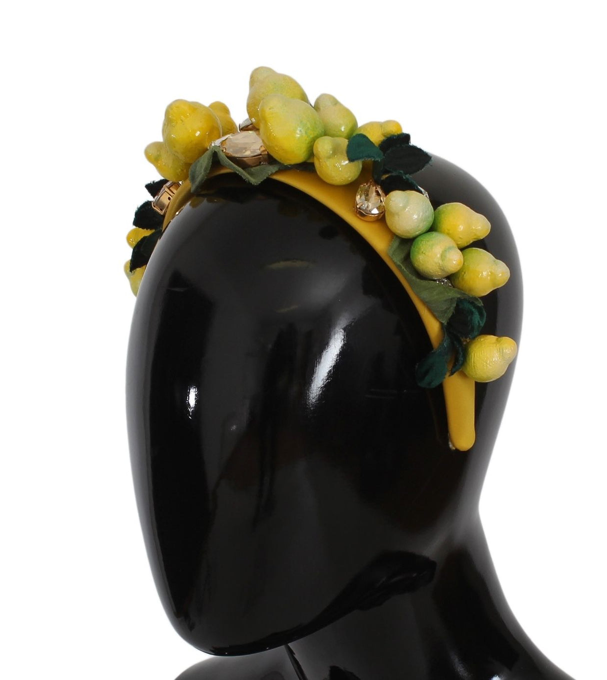 Dolce & Gabbana Exquisite Silk Crystal Lemon Headband Diadem