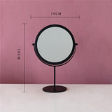 Round Metal Makeup Mirror with Desktop Stand