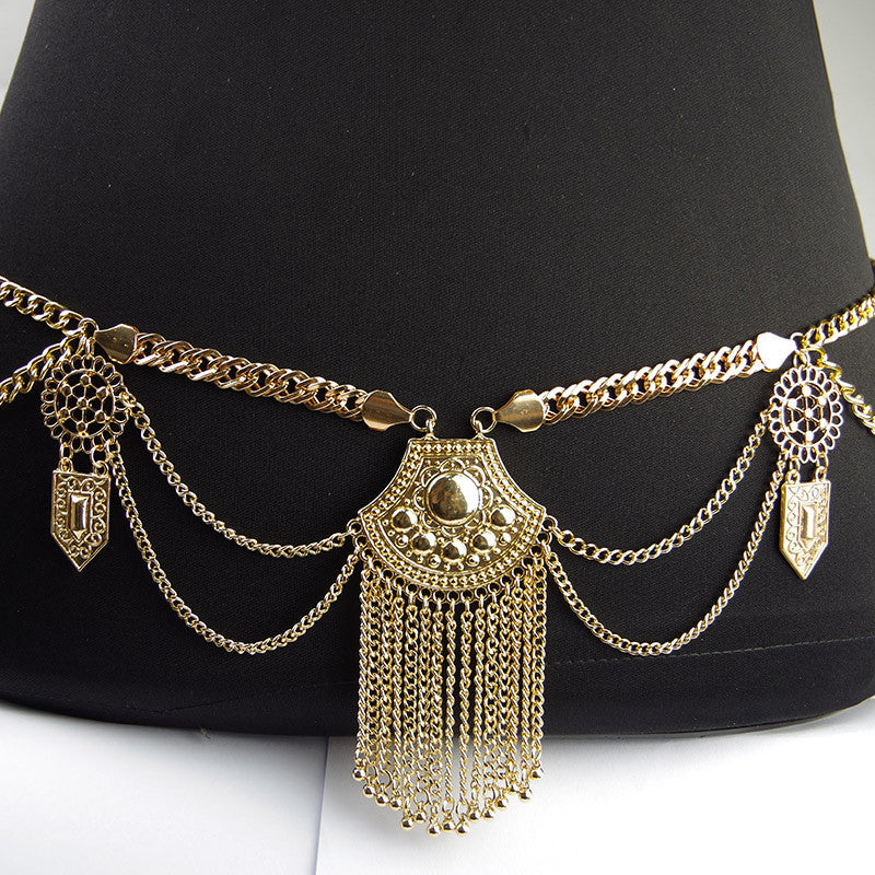 Exaggerated Alloy Body Chain for Beach Bikini