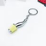 Car Modification Metal Keychain with Air Filter Pendant
