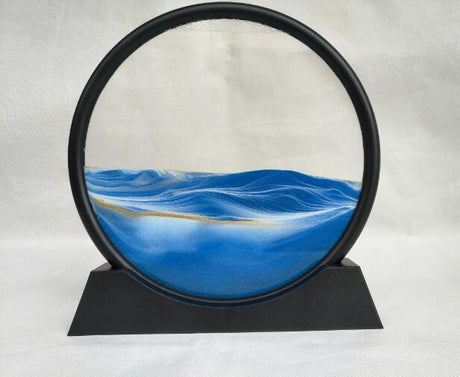 Sand Art with Round Moon Design for Home Decor