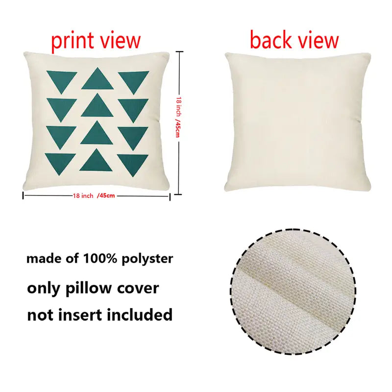 Geometric Print Throw Pillow Case for Home Decor