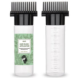 NGUP Hair Oiling Applicator With Comb Root 2 Pack 6 OZ Hair Dye Bottle Plastic Squeeze Bottles Scale for Hair Care Scalp Oil Applicator Hair Oil Dispenser Styling Tool Oiler