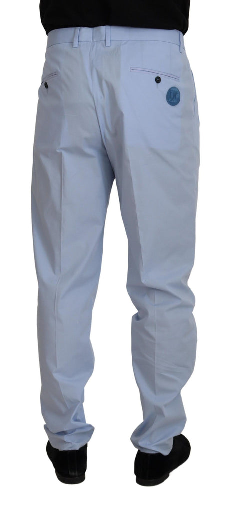 Dolce & Gabbana Elegant Slim Fit Chinos In Light Blue