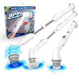 Voom Electric Spin Scrubber Cordless Shower Spinning Brush with 2 Replaceable Brush Heads & Adjustable Handle Rechargeable Spinning Brush for Cleaning Bathroom Tub Floor & Wall Tiles Car Wheels