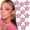 NAISKA 12PCS Red LeopardStar Hair Clips Non-Slip Snap Hair Pins Barrettes Cute Hair Accessories for Girls Women Cute Hair Decoration