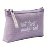 Waterproof Letter Pattern Zipper Makeup Bag Organizer