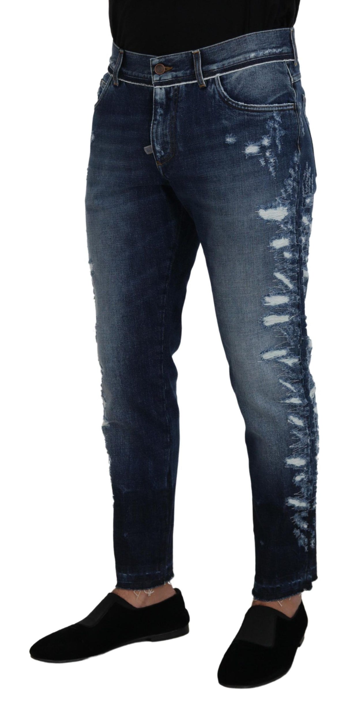 Dolce & Gabbana Elegant Blue Wash Regular Fit Jeans