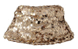 Dolce & Gabbana Elegant Sequined Gold Bucket Hat