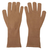 Dolce & Gabbana Elegant Beige Cashmere Winter Gloves