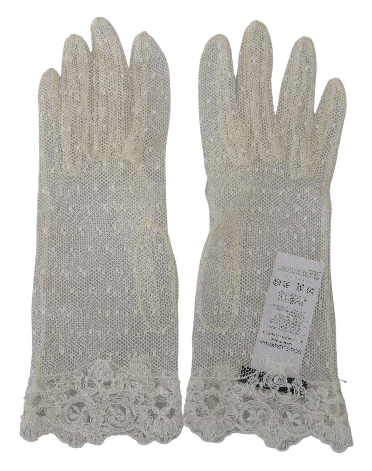 Dolce & Gabbana Chic White Wrist Length Gloves